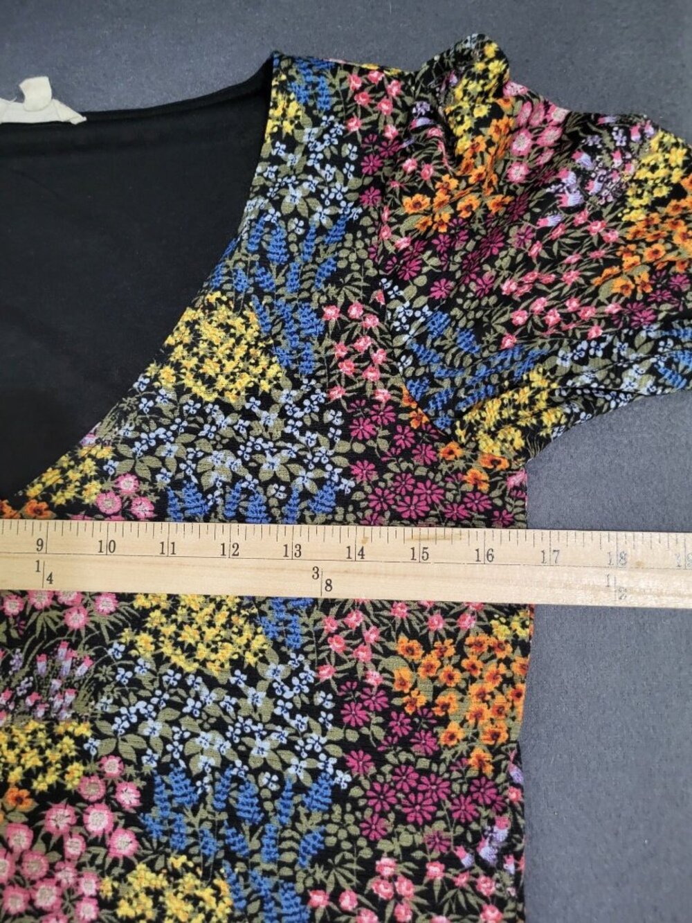Jane and Delancey Womens XS Floral V Neck Peasant Prairie Maxi Dress - Picture 8 of 9